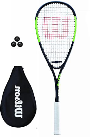 Wilson Blade Team raqueta de squash + cubierta + 3 Squash Bolas