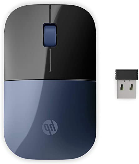 HP - Ratón inalámbrico PC Z3700 con Sensor preciso y tecnología LED Azul, 1200 PPP, 3 Botones, Rueda de Desplazamiento, Receptor USB inalámbrico 2,4 GHz Incluido, diseño práctico y cómodo Lumiere BLU