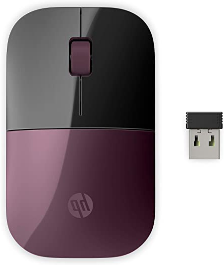 HP - Ratón inalámbrico PC Z3700 con Sensor preciso y tecnología LED Azul, 1200 PPP, 3 Botones, Rueda de Desplazamiento, Receptor USB inalámbrico 2,4 GHz Incluido, diseño práctico y cómodo Malva