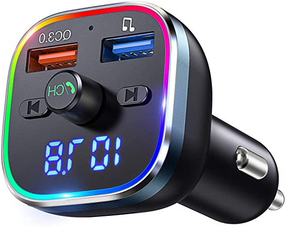 Transmisor FM Bluetooth Coche, [Luz