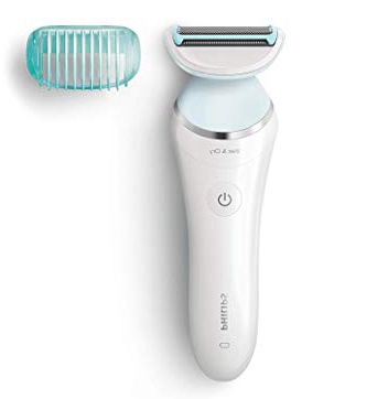 Philips, Afeitadora Femenina con una Cuchilla, Uso en Seco y Húmedo, Mango Ergonómico, Blanco/Azul Claro