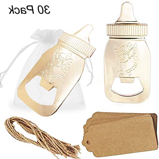 Amajoy - Paquete de 30 abrebotellas con forma de abridor de botellas con bolsa transparente, recuerdo de boda, fiesta, recuerdos