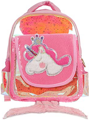 Amosfun Mochila de unicornio, lentejuelas,