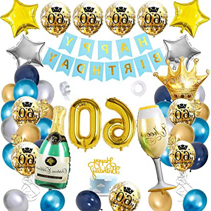 60 Cumpleaños Decoracion Globos, APERIL