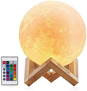 Lámpara Luna 3D, ManroGo 15CM