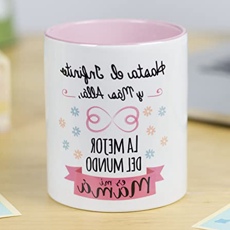 La Mente es Maravillosa - Taza con frase y dibujo divertido (Hasta el infinito y más allá, la mejor del mundo es mi mamá) Regalo original para MAMÁ
