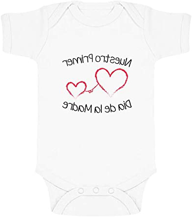 Body de Manga Corta para bebé - Nuestro Primer Día de la Madre - para Mamá en su Día