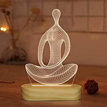 Lámpara de yoga LED 3D