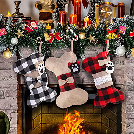 Calcetín de Navidad para Perros,