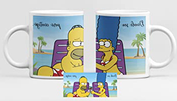 Desconocido Taza Pareja Simpsons. Taza