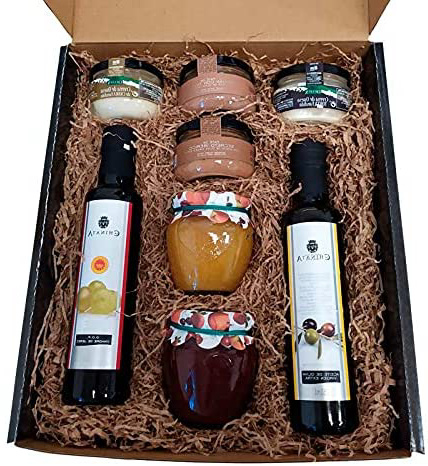 Cesta regalo gourmet con aceite
