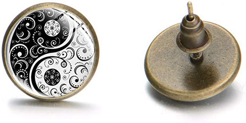 Pendientes Yin Y Yang Blancos