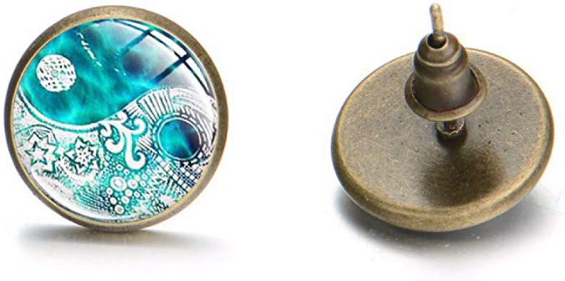 Pendientes Yin Y Yang Blancos