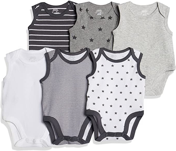 Amazon Essentials 6-Pack Sleeveless Bodysuits