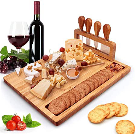 Tabla para queso de bambú,