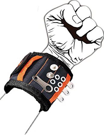 Muñequera Magnetica Pulsera Ajustable Con 20 Potentes Imanes, Que Sostienen Tornillo,Clavos,Perno,Broca, Regalos para Hombres, Bricolaje, Electricistas, Carpinteros