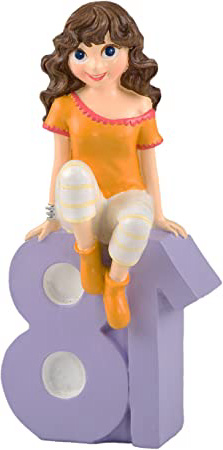 Mopec Figura para Pastel Chica con Camiseta, Poliresina, Amarillo, 6x13.5x23.5 cm