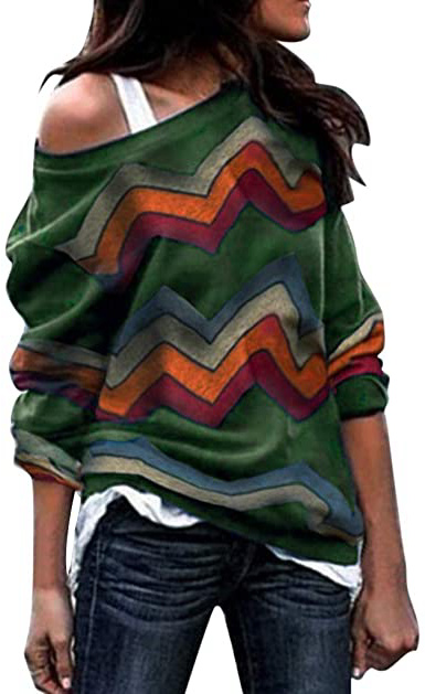 Sudadera para Mujer,Moda Manga Larga Casual Fuera del Hombro Sudaderas Cortos Cuello Redondo Jersey Mujer Otoño Primavera Blusa Tops Tumblr Suéter Mujer Abrigo Deportiva vpass