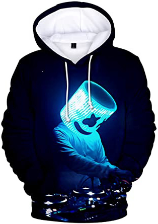 EMILYLE Niños Sudadera con Capucha Sonrisa 3D Impresión