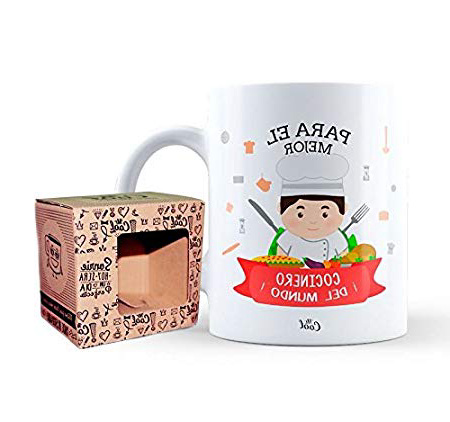 Mr Cool Taza en Caja Regalo en Mensaje para el Mejor Cocinero ¡del Mundo, Cerámica, 15x10x5 cm