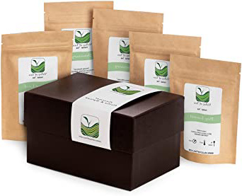 Especias orgánicas caja regalo - Ideal para cocineros profesionales o aficionados - Hierbas aromáticas culinarias - Cestas regalo de especias 20g Orégano 30g Tomillo 30g Romero 7 Laurel 20g Sabrosa