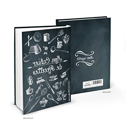 Pequeño Libro de Recetas Para Escribir Mon Livre recettes Negro de color blanco vintage pistas Francés 136 páginas + registro Mis – propio libro de recetas Nostalgie