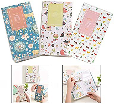 Xrten 3 Piezas Mini Album de Fotos, 21 * 11cm, Regalo para el día de San Valentín, Navidad, Día de la Madre ect