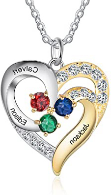 lorajewel Personalizado Collares de Corazón