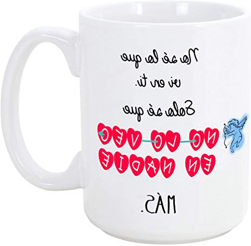 MUGFFINS Taza para Regalar a Enamorados/San Valentín – No sé lo Que Vi en ti, Solo sé Que no lo Veo en Nadie más – cerámica 350 ml - Tazas con Frases de Regalo para Novios/Novias. Aniversarios