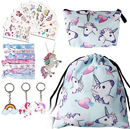 URAQT Bolsa Infantil Guarderia, Bolsa de Cuerdas Niño, Cordón Mochilas Party Bolsas, Bolsa de Algodón con cCuerdas ,Lindo Unicornio Mochila con Cordón para Regalo de Fiesta de Cumpleaños 23pcs