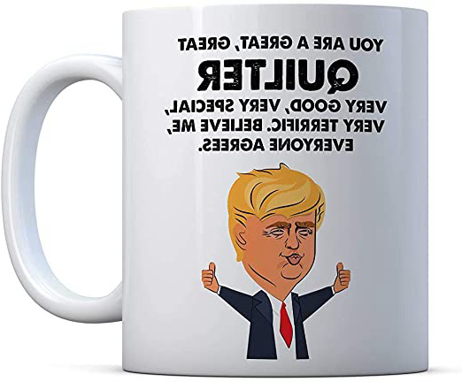 Regalo divertido de Quilter Trump, regalo de cumpleaños de Quilter, regalo para Quilter, taza de café del regalo de Quilter, taza de Quilter, taza divertida de Quilter