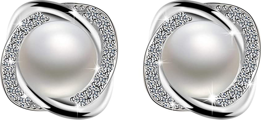 Amilril Pendientes Mujer, Pendientes Perlas