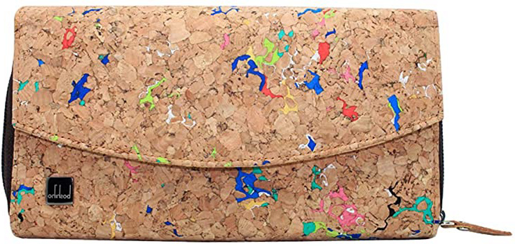 Monedero de corcho con bolso