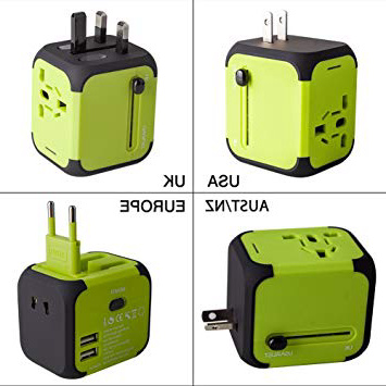 Adaptador Enchufe, Milool Cargador Enchufe USB, Adaptador de Viaje Universal con Dos Puertos USB Seguridad de Fusibles para Tableta PC,Smartphones Cámaras Digitales,Reproductores de MP3 para Navidad
