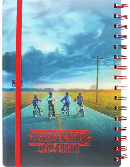 Stranger Things Minde Flayer - Cuaderno de notas en espiral (tamaño A5), diseño de flores