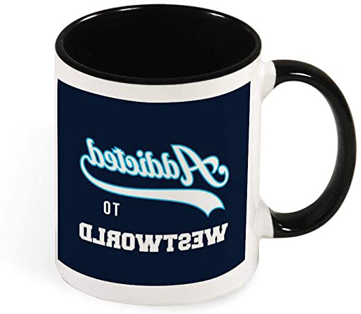 Taza de cerámica con texto en inglés "Addicted to Westworld", regalo para mujeres, niñas, esposa, mamá, abuela, 11 oz