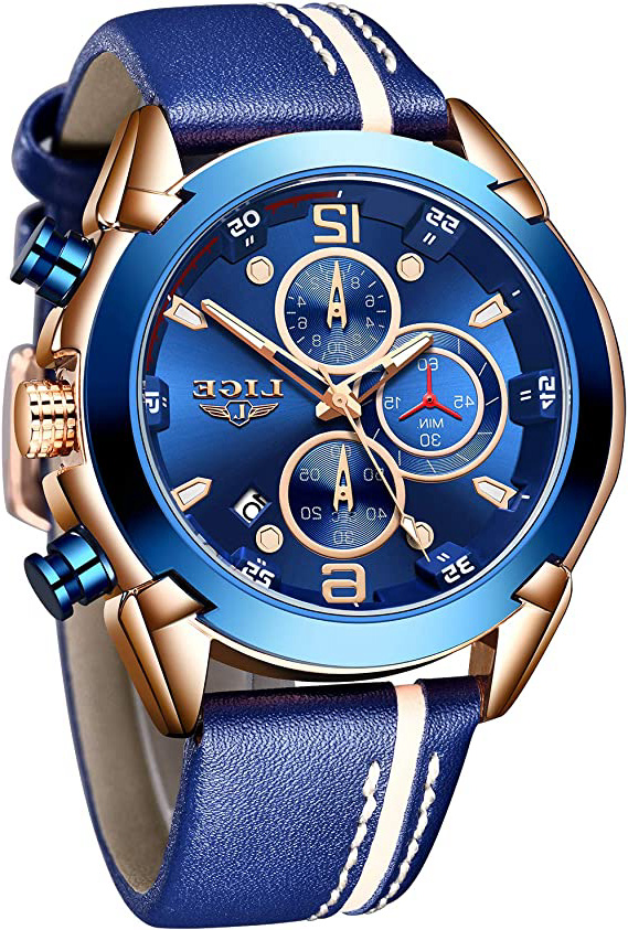 LIGE Hombre Relojes Militar Impermeable
