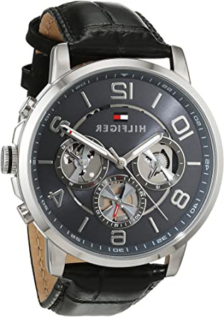 Reloj para hombre Tommy Hilfiger 1791289, mecanismo de cuarzo, diseño con varias esferas, correa de piel.