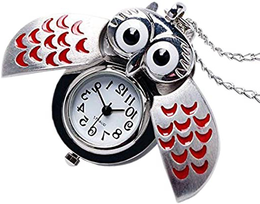 aloiness Metal Owl Llavero Reloj