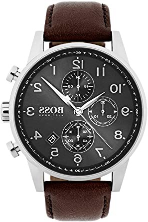 Hugo BOSS Reloj Cronógrafo para Hombre de Cuarzo con Correa en Cuero 1513494