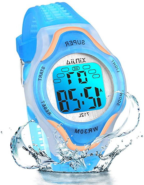 Reloj Digital para Niños Niña,Luz Intermitente LED de 7 Colores Reloj de Pulsera Niña Multifunción con Pantalla Impermeable para. Reloj Deportivo Digital para niños,para Niños de 3 a 15 años.