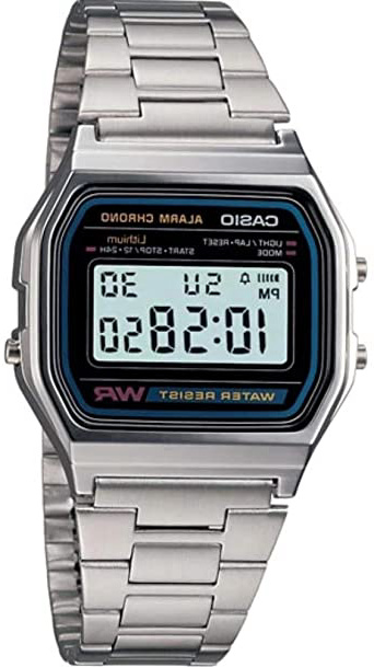 CASIO A158 - Reloj de Pulsera de Acero Inoxidable
