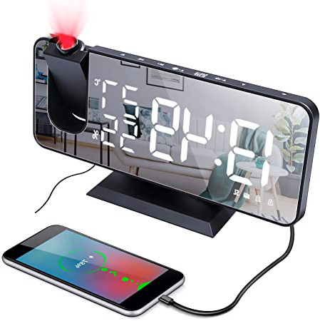 Despertador Proyector,Radio Reloj Despertador Digital