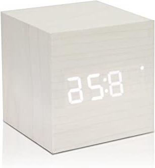SUNJULY Reloj Despertador Cubo LED,