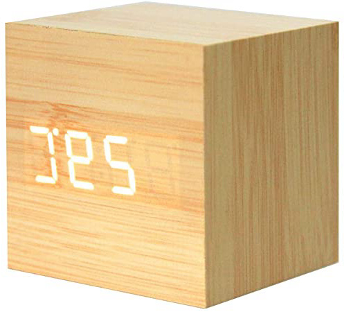 Lancoon Reloj Despertador De Madera