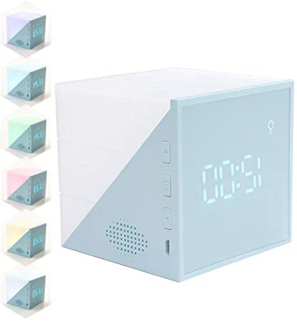 CAMPSLE Reloj Despertador LED para