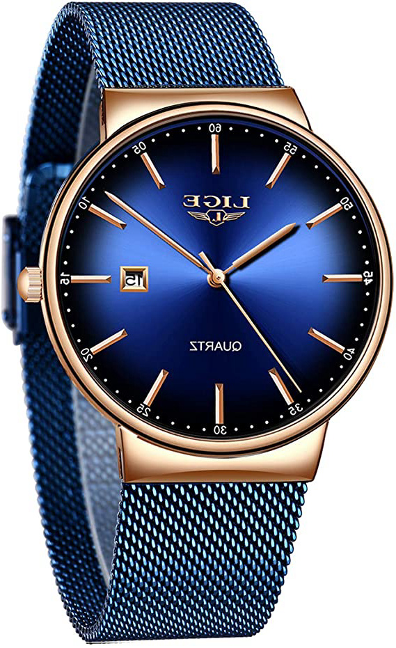LIGE Relojes para Hombre Reloj