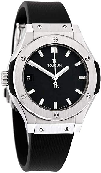 Hublot Classic Fusion Negro Dial Negro Caucho Hombre Reloj 581NX1171RX