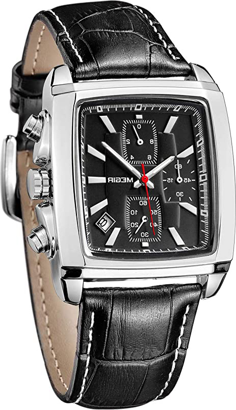MEGIR Relojes Hombres Moda Cronógrafo