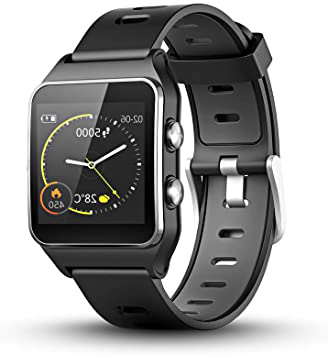 LUKAWIT GPS Reloj Inteligente Fitness Tracker con Monitor de Frecuencia Cardíaca y Sueño, 17 Modos Deportivos, Podómetro Pulsera Hombre Mujer Niños (Pantalla Color, 5ATM Impermeable)